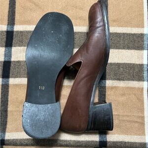 Coach Brown Leather Mules